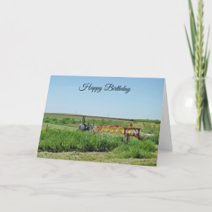 Happy Birthday Tractor  on the Farm Card