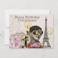 Happy Birthday Trailblazer Steampunk Vintage