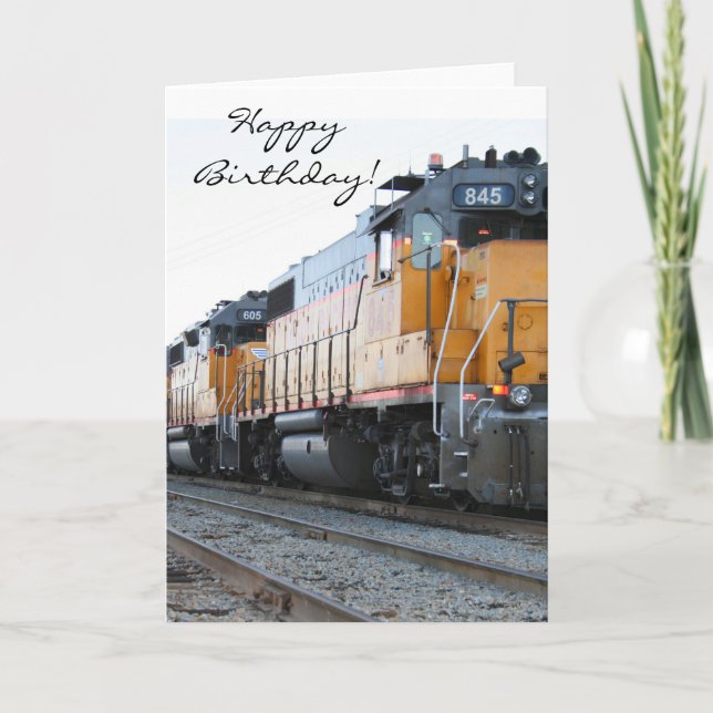 Happy Birthday Train greeting card (Front)