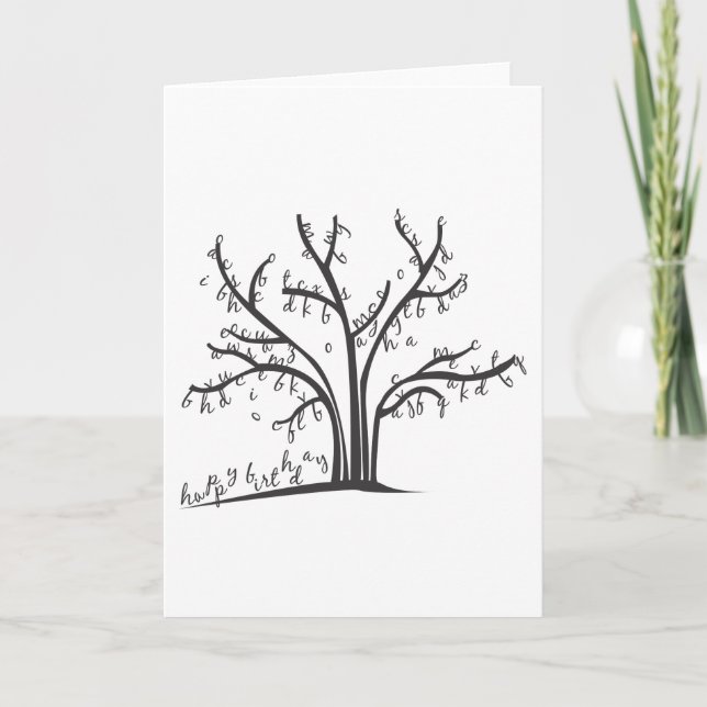 Happy Birthday Tree Card (Front)