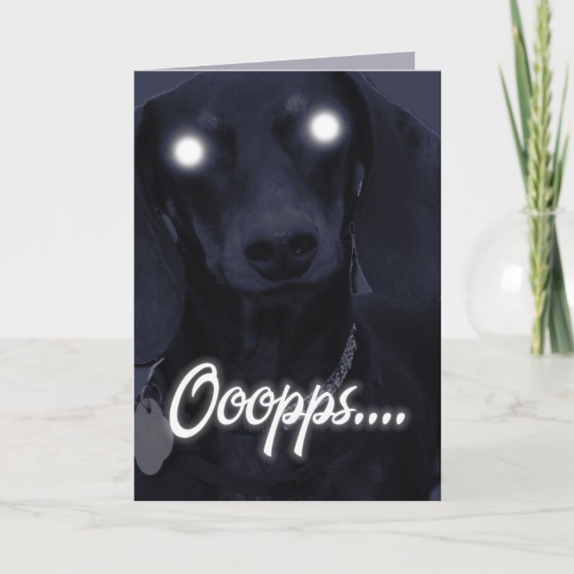 Happy Birthday -  Trick Candles - Dachshund Card (Front)
