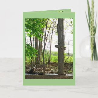 Happy Birthday Trout Pond Sign Fishing Relaxation Card