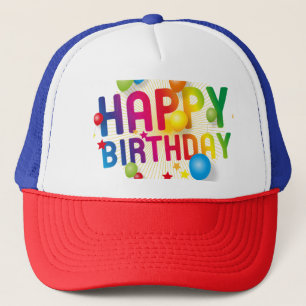 happy birthday trucker hat