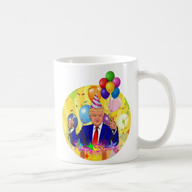 happy birthday trump coffee mug (Right)
