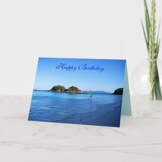 Happy Birthday, Trunk Bay, St. John, U.S.V.I. Card (Front)