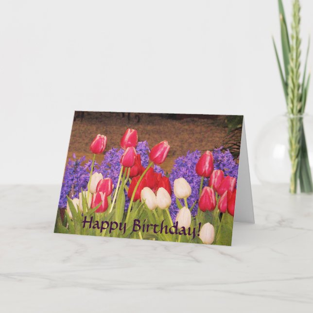 Happy Birthday! Tulips card (Front)