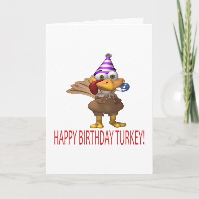 Happy Birthday Turkey Card (Front)