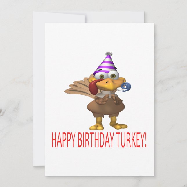 Happy Birthday Turkey Invitation (Front)