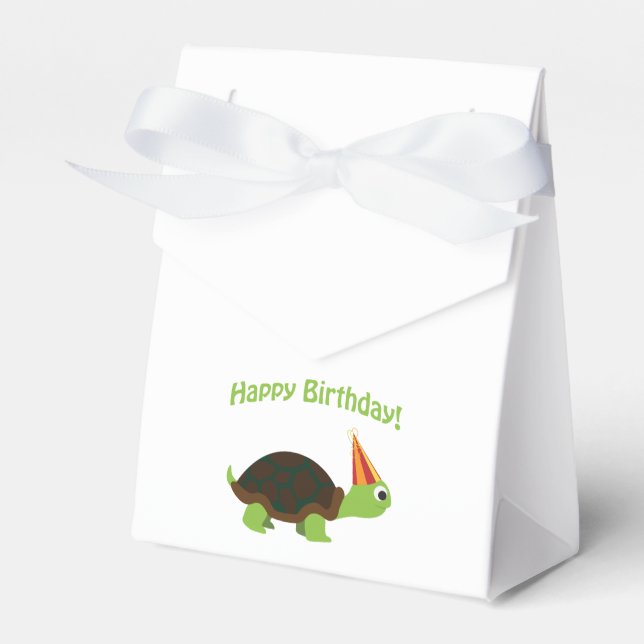 Happy Birthday! Turtle Favour Box (Front Side)