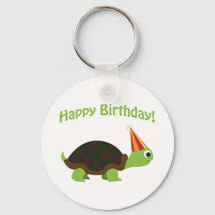 Happy Birthday! turtle Key Ring