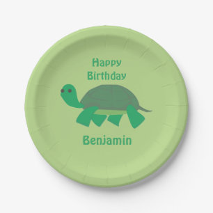 Happy Birthday Turtle Plates