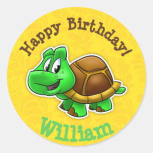 Happy Birthday Turtle Sticker