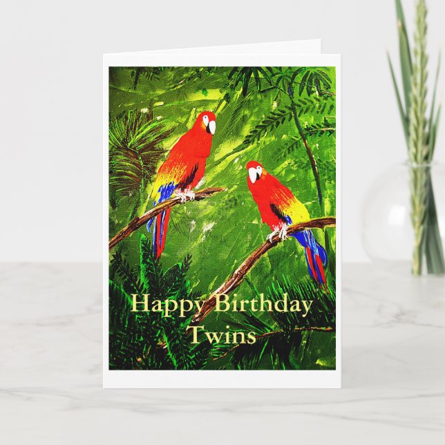 Happy Birthday Twins Card (Front)