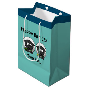 Happy Birthday Two Ewe To You Cartoon Medium Gift Bag