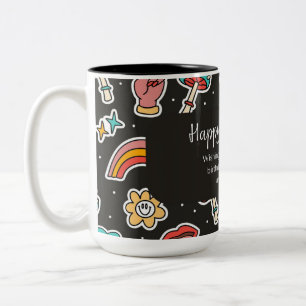 Happy Birthday Two-Tone Coffee Mug