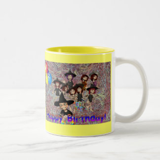 Happy Birthday Two-Tone Coffee Mug