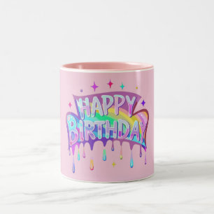 "Happy Birthday Typography" Mug