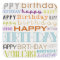 Happy Birthday Typography Square Stickers (Small)