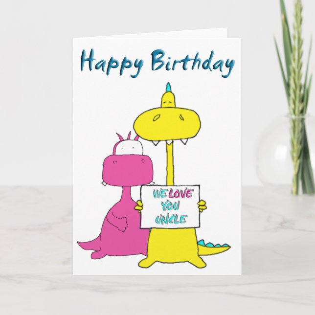 Happy Birthday Uncle Card (Front)
