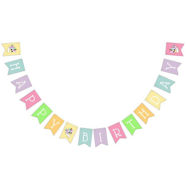 Happy Birthday Unicorn Bunting (All)