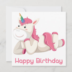 Happy Birthday Unicorn Greeting Card