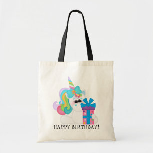 Happy Birthday Unicorn kids tote bag