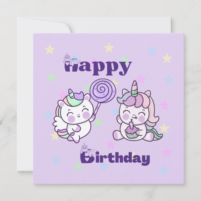 Happy Birthday Unicorns  (Front)