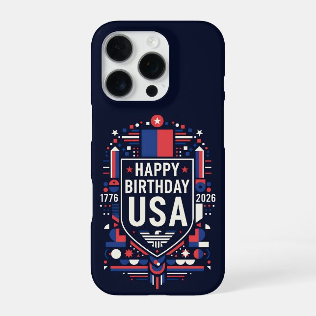 Happy Birthday USA 250 iPhone Case (Back)
