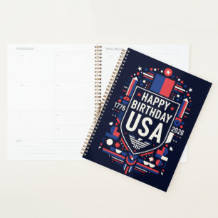 Happy Birthday USA 250 Planner