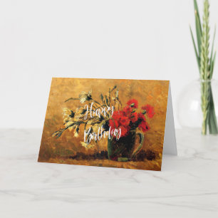 Happy Birthday, Van Gogh's famous floral painting Card