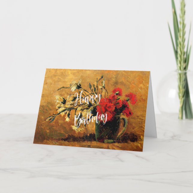 Happy Birthday, Van Gogh's famous floral painting Card (Front)