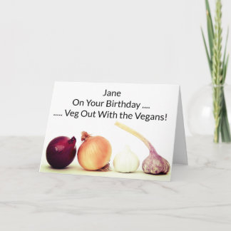 Happy Birthday Vegan Vegetables Card