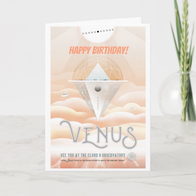 Happy Birthday! Venus Obsevatory for Mars transit Card (Front)