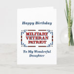 Happy Birthday Veteran Daughter Card<br><div class="desc">Christian Birthday Card for Military Veteran Daughter!   Includes Blessing Scripture and Birthday wishes inside.</div>