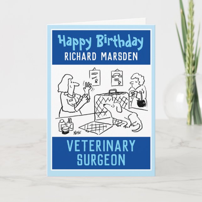 Happy Birthday Veterinary Surgeon Card (Front)