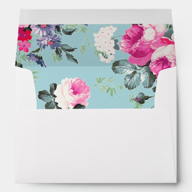 Happy Birthday. Vintag e Romantic Roses Envelope (Back (Bottom))