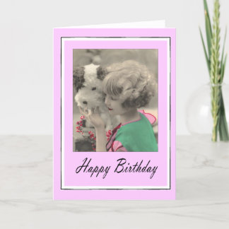 happy birthday - vintage child card