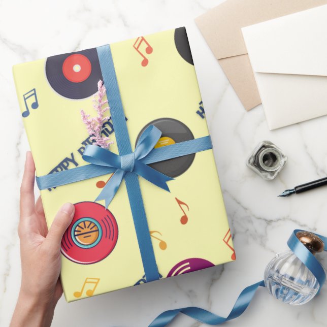 Happy Birthday Vinyl Lover Wrapping Paper (Gifting)