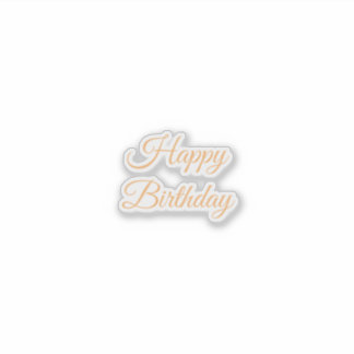 Happy Birthday Vinyl Sticker 