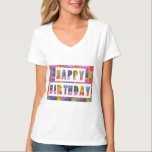 HAPPY BIRTHDAY : Vneck choice SHIRT<br><div class="desc">Style: Women's Hanes Nano V-Neck T-Shirt The Nano V-neck T-shirt by Hanes is a must-have in every closet. Contoured and sideseamed for a feminine, classic fit, this basic tee will be worn countless times. Its lightweight fabric provides excellent comfort and can be worn on any occasion. Select a design from...</div>