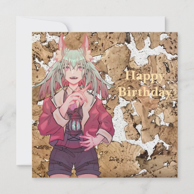 Happy birthday VTuber Invitation (Front)
