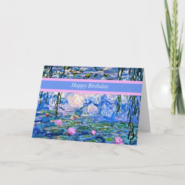 Happy Birthday, Water Lilies template (Front)