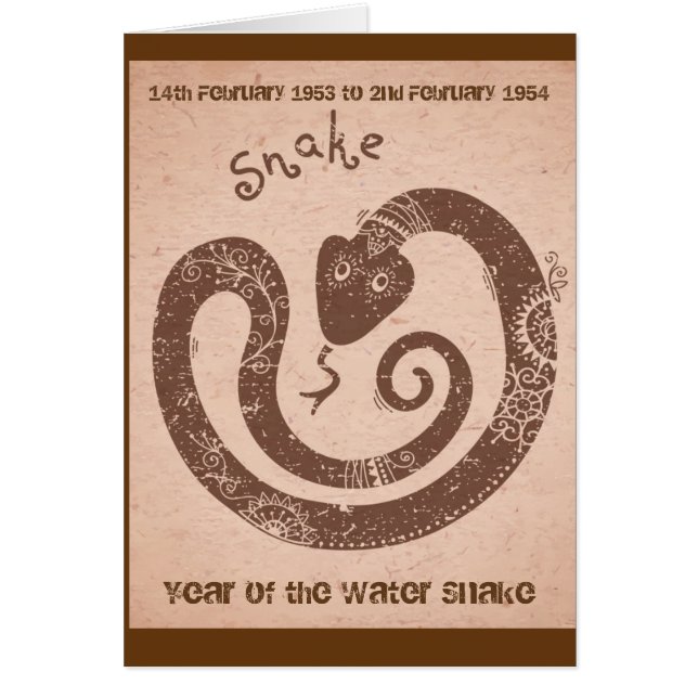 Happy Birthday "Water Snake" (Front)