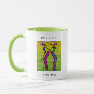 Happy Birthday, Watercolor Joy and Happiness  Mug