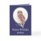 Happy Birthday Watercolor Night Owl Custom Name