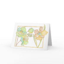 Happy Birthday watercolour card with flowers