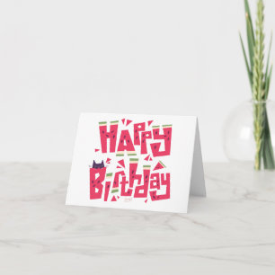 Happy Birthday watermelon cat card