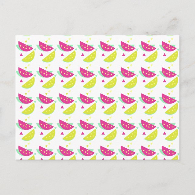 Happy Birthday Watermelon Lemonade Postcard (Front)