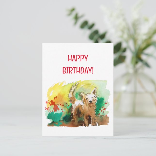 Happy birthday! West highland terrier! Postcard (Standing Front)
