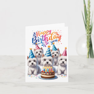 Happy Birthday Westies Card
